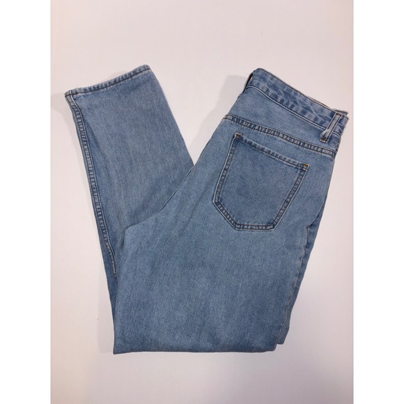 Song Denim - SONG CLASSIC MOM JEAN Light Wash Distressed Ripped Button Fly Women Sz 11 30L
